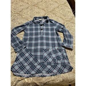 Soft Surroundings Women’s Brynn Blue Plaid Pullover Tunic Size PSM